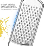 Cheese Grater,  3 Packs Stainless Steel Lemon Zester Grater with Silicone Handle for Cheese, Chocolate, Spices, and More