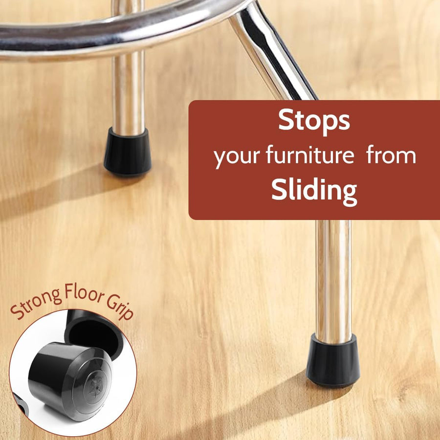 Chair Leg Caps,  Non-Slip Rubber Leg Tips 7/8'' Inner Diameter Chair Leg Floor Protectors Covers Round Black, 16 Pack