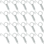 20Pcs Spring Latch Hook Pet Door Latch Spring Cage Latch Cage Lock Metal Finger Spring Door Hook for Fixing Rabbits Birds Dogs Cats Squirrels Small Animals
