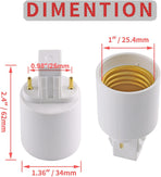 4pcs Gx23 to E26/E27 Socket Adapter, Gx23 to E27 Lamp Base Holder, 2 Pin Bulb Base Converter LED Accessories