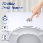 Toilet Tank Push Button 48mm Thread Diameter Dual Push Flushing Button Adjustable Toilet Water Tank Button Replacement, Pack of 1
