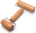 Wooden Rolling Pin, Ergonomic Non-Stick Pizza Baker Dough Pastry Roller for Kitchen Home Cooking Baking (H Square Type)