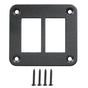 2 Gang Rocker Switch Panel Housing Holder, Rocker Toggle Switch Aluminum Housing Bracket with Screw, Black Waterproof Anodized Aluminium Panel for Car Boat Trailer RV SUV ATV UTV