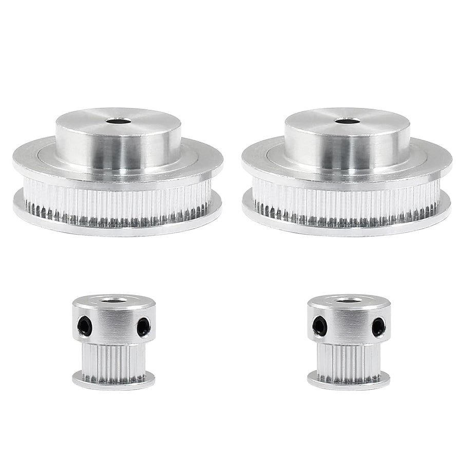 2Pcs Set GT2 Synchronous Wheel 20&60 Teeth 5mm Bore Aluminum Timing Pulley with 2Pcs Length 200mm Width 6mm Belt