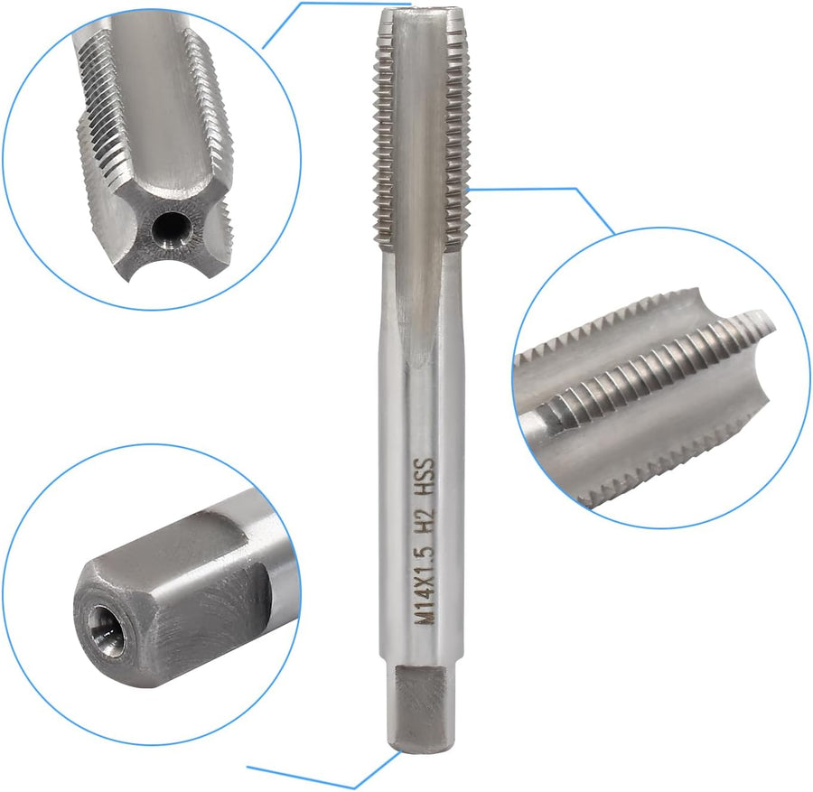 M14 x 1.5 HSS Metric Thread Tap and Die Set, Right Hand Machine Thread Tap and Round Die