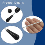 Music Conducting Baton, Imitation Agate Handle Baton Lightweight Conductor Baton with Tube Case for Concert(Black Handle, 1 Pack)
