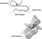 60pcs Solar Panel Cable Clips Trailer Wire Clips Stainless Steel, 0.85" / 22mm Length
