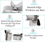 60pcs Solar Panel Cable Clips Trailer Wire Clips Stainless Steel, 0.85" / 22mm Length