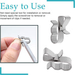 60pcs Solar Panel Cable Clips Trailer Wire Clips Stainless Steel, 0.85" / 22mm Length