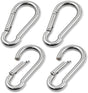 4Pack 2 inch Flag Pole Snap Clip Hooks Flagpole Attachment Spring Snap Hook Stainless Steel Carabiner Clips Heavy Duty Quick Link Carabiners for Indoor & Outdoor