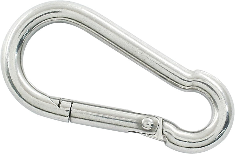 4Pack 2 inch Flag Pole Snap Clip Hooks Flagpole Attachment Spring Snap Hook Stainless Steel Carabiner Clips Heavy Duty Quick Link Carabiners for Indoor & Outdoor