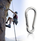 4Pack 2 inch Flag Pole Snap Clip Hooks Flagpole Attachment Spring Snap Hook Stainless Steel Carabiner Clips Heavy Duty Quick Link Carabiners for Indoor & Outdoor