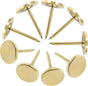 100 PCS 11mm x 17mm Gold Flat Head Thumb Tacks, Upholstery Tacks Pushpin for Furniture Decor