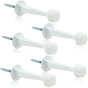 5 Pack Solid Rigid Door Stops Heavy Duty Door Stops 3" Door Stoppers with Rubber Tip for Wall & Door Protection, White
