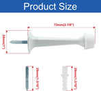 5 Pack Solid Rigid Door Stops Heavy Duty Door Stops 3" Door Stoppers with Rubber Tip for Wall & Door Protection, White