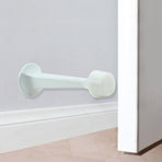 5 Pack Solid Rigid Door Stops Heavy Duty Door Stops 3" Door Stoppers with Rubber Tip for Wall & Door Protection, White
