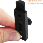 Sliding Deadbolt, Heavy Duty Solid Brass Surface Bolt, Door Slide Lock Anti Theft Security Door Latch Lock with Screws(Black,2 Inch)