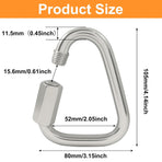 4.1 Inch Delta Quick Link, Stainless Steel Triangle Quick Connector M12 Heavy Duty Chain Connector (1 Pack, 2517 Lbs Capacity)