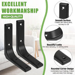 4 Pack Wall Shelf Brackets, 4 x 4 Inch Heavy Duty Shelf Support Bracket, Floating Shelf Bracket L Bracket Corner Brace Support Decorative Joint Angle Bracket, Matte Black
