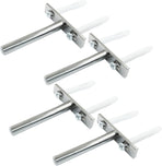 4 Pcs Hidden Floating Shelf Brackets, 3 Inch, Silver, Steel, Wall Mount, Screws and Wall Plugs Included
