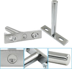 4 Pcs Hidden Floating Shelf Brackets, 3 Inch, Silver, Steel, Wall Mount, Screws and Wall Plugs Included