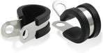 20 PCS 5/8 Inch Cable Clamp 304 Stainless Steel Pipe Clamp, Rubber Cushioned Insulated