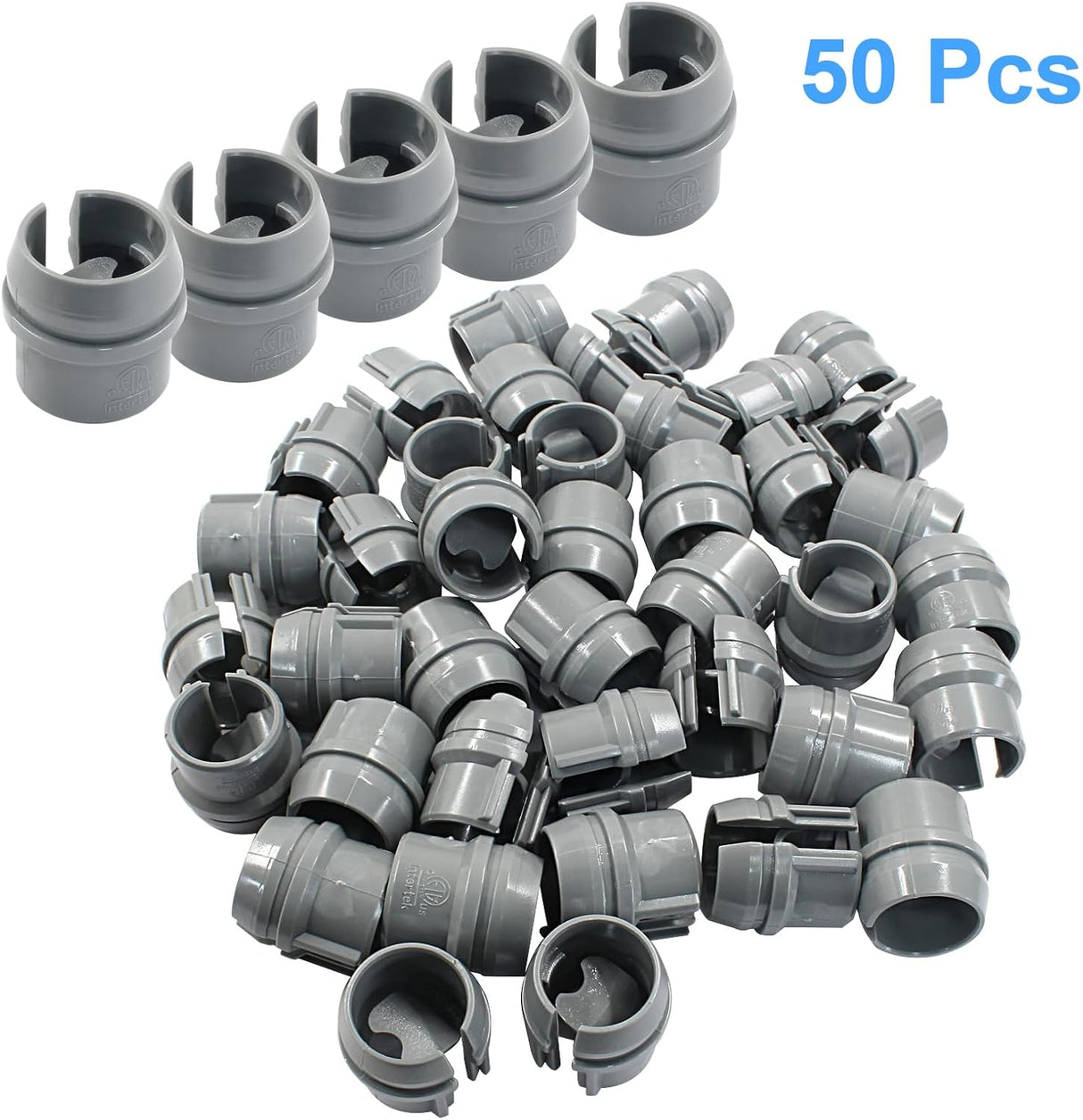 50 PCS 1/2 Inch Non-Metallic Cable Connector, Quick Installation Labor Saving Cable Connector for 14/2-10/3 AWG Single Cable, 14/2-12/2-14/3 AWG Two Cables