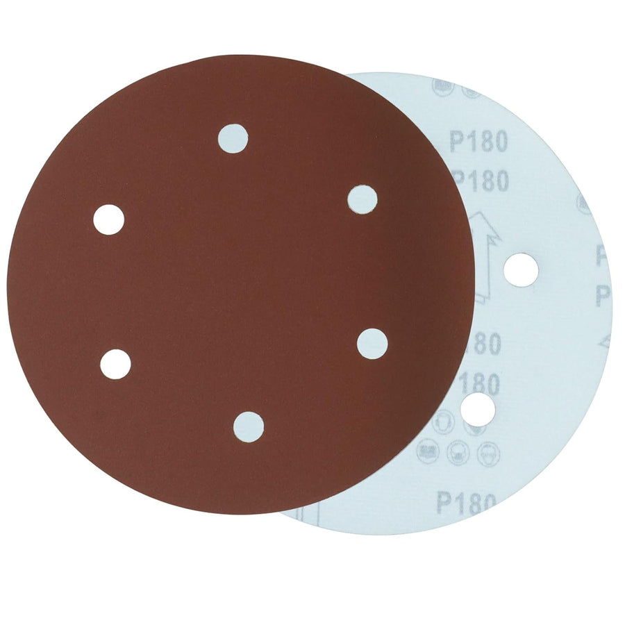 15 Pack 9 Inch 6 Hole Sanding Discs, 180 Grit Hook and Loop Sandpaper, Drywall Sanding Pads for Drywall Sander/Home Improvement Enthusiasts