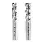 Square End Mill 1/2" Cutting Dia x 1/2" Shank Dia 4 Flute Straight End Mill Cutter - 2pcs