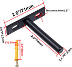 Floating Shelf Brackets 3-inch Heavy Duty Hidden Brackets Black Invisible Shelf Support for Floating Wood Shelves - 4pcs