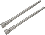 Hex Shank Magnetic Power Nut Driver Bit Set 10mm Hex Socket Extension Long Metric Hex Driver Bits -2pcs