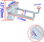 Pegboard Hooks Heavy Duty Metal Steel 3/8" Square Hole Peg Hooks Suitbale for 1.5" Spaced Pegboards Double Arm Wall Hooks for Organizing Tools in Home or Garage 3-inch Length -6pcs