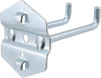 Pegboard Hooks Heavy Duty Metal Steel 3/8" Square Hole Peg Hooks Suitbale for 1.5" Spaced Pegboards Double Arm Wall Hooks for Organizing Tools in Home or Garage 3-inch Length -6pcs