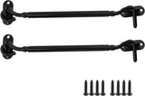Gate Latch Hook and Eye Latch for Door Barn Door Lock Stainless Steel Door Latch for Shutters Window Shed Cabinet Black 8-inch Length - 2pcs