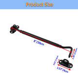 Gate Latch Hook and Eye Latch for Door Barn Door Lock Stainless Steel Door Latch for Shutters Window Shed Cabinet Black 8-inch Length - 2pcs - Front View