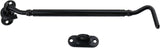 Gate Latch Hook and Eye Latch for Door Barn Door Lock Stainless Steel Door Latch for Shutters Window Shed Cabinet Black 8-inch Length - 2pcs