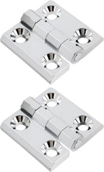 Butt Hinge Zinc Alloy Door Hinge Polished Chrom Silver Residential Bed Room Hinge for Doors Hardware 2.36" x 2.36" -2pcs