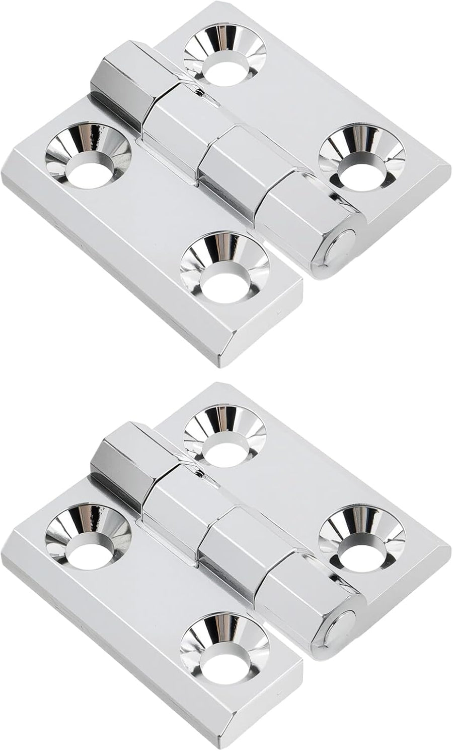 Butt Hinge Zinc Alloy Door Hinge Polished Chrom Silver Residential Bed Room Hinge for Doors Hardware 2.36" x 2.36" -2pcs