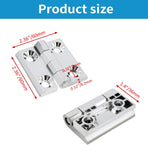Butt Hinge Zinc Alloy Door Hinge Polished Chrom Silver Residential Bed Room Hinge for Doors Hardware 2.36" x 2.36" -2pcs