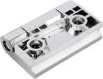 Butt Hinge Zinc Alloy Door Hinge Polished Chrom Silver Residential Bed Room Hinge for Doors Hardware 2.36" x 2.36" -2pcs