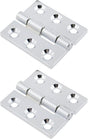 Butt Hinge Zinc Alloy Cabinet Hinges Polished Chrom Silver Residential Bed Room Hinge for Doors Hardware 2.56" x 2.16" -2pcs