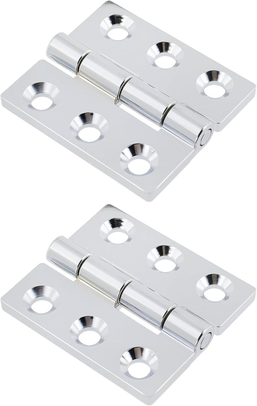 Butt Hinge Zinc Alloy Cabinet Hinges Polished Chrom Silver Residential Bed Room Hinge for Doors Hardware 2.56" x 2.16" -2pcs