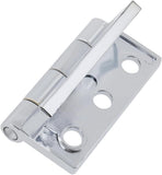 Butt Hinge Zinc Alloy Cabinet Hinges Polished Chrom Silver Residential Bed Room Hinge for Doors Hardware 2.56" x 2.16" -2pcs