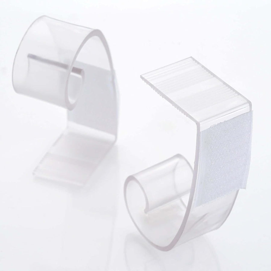 Efavormart 12 PCS Adjustable Clear Plastic Large Table Skirt Clips for Wedding Party Event Decoration - 3"