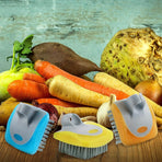 3 Pieces Vegetable Brush Potato Scrubber Vegetable Scrubber for Food Flexible Bristles Kitchen Brush for Fruits, Potatoes, Carrots Kitchen Gadgets Set in Random Color