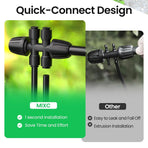 4 Packs 1/2''to 1/4''Barbed Tee Quick Connector,Drip Irrigation Fittings for 4-Way Connector