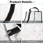2Pack Boot Storage Bag Portable, PVC Shoe Storage Bag with Zipper Clear Boots Cover Protector Bag for Short Boots and Short Boots Storage Travel and Daily Use, Black Tall