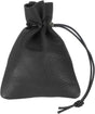 1 Pcs Drawstring Bag, Leather Coin Purse, Change Purse for Women, Men's Leather Bag, for Jewelry, Keys, Coin Storage(Black)