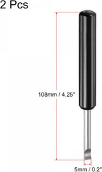 Watch Back Cover Opener, Case Remover Tool, 5mm Width Pry Bar ABS Handle Battery Remover Repair Replacing Watchmaker Tools, Black 2 Pcs
