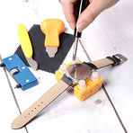 Watch Back Cover Opener, Case Remover Tool, 5mm Width Pry Bar ABS Handle Battery Remover Repair Replacing Watchmaker Tools, Black 2 Pcs